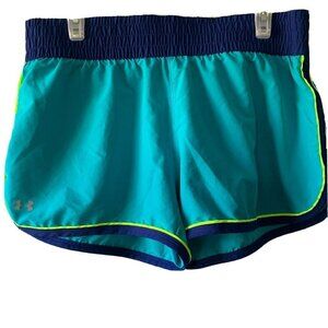 womens under armour shorts large blue